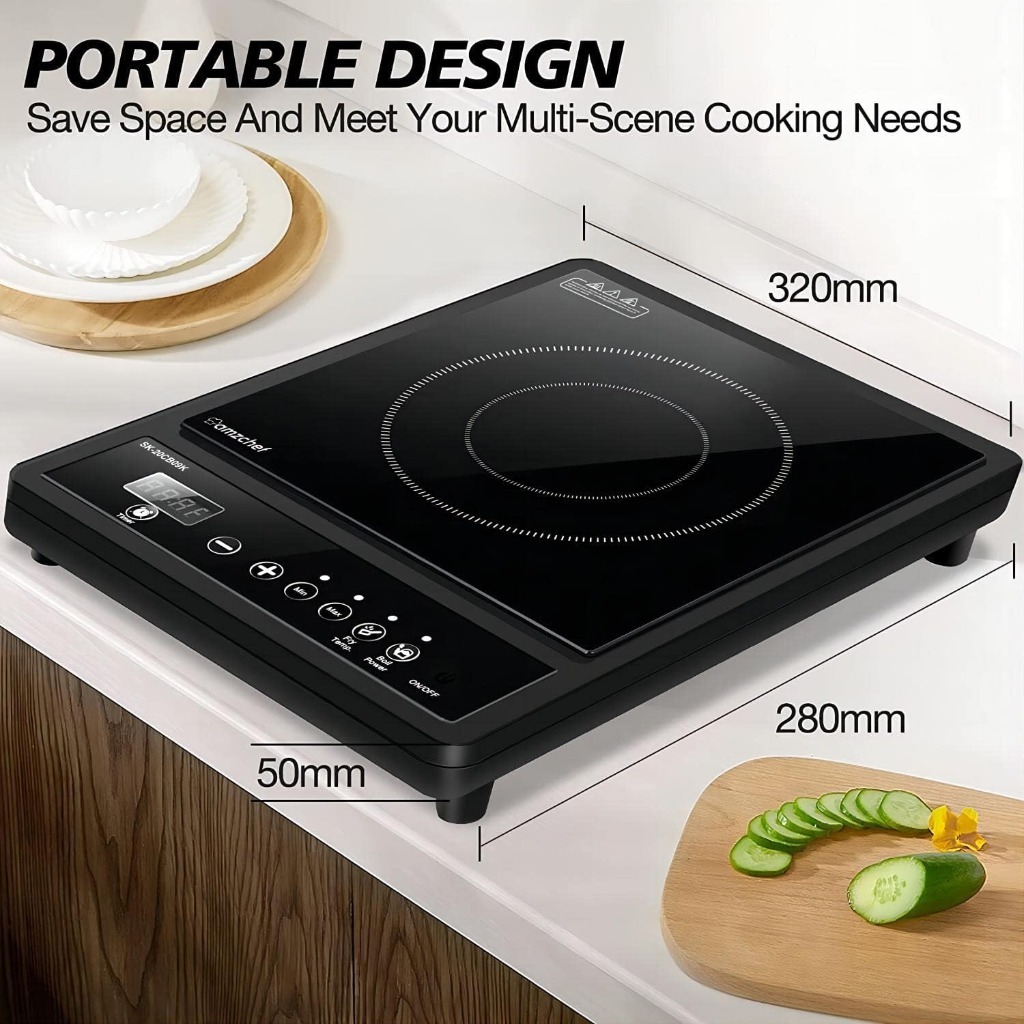 Płyta indukcyjna AMZCHEF - 2000W, 10 Poziomów | OTWOCK | Kup teraz na