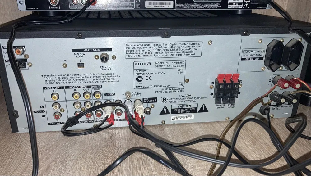 Amplituner wzmacniacz kino domowe AIWA AVD58 5.1 Suszec Kup teraz na Allegro Lokalnie