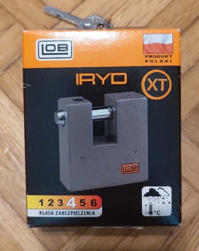 Kłódka trzpieniowa atestowana Lob Iryd Xt (KT601) Czechowice