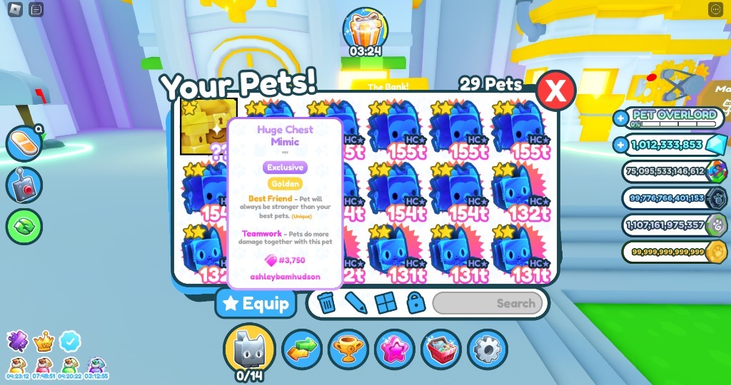 Golden Huge Chest Mimic Pet Simulator X Kraków Kup teraz na