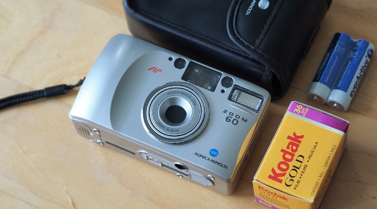 Konica Minolta Zoom 60 Aparat analogowy + klisza Warszawa Kup