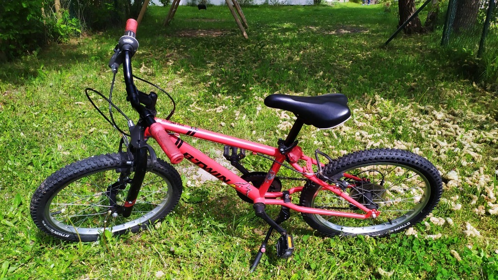 Rower Decathlon B'Twin 20" Racingboy 320 Czerwony Kędzierówka