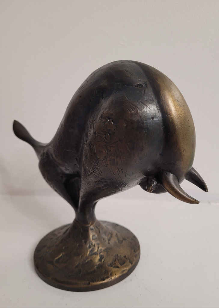 ZBIGNIEW BACHANEK 'Byk IV’ mosiądz 20x18cm Warszawa Ogłoszenie na