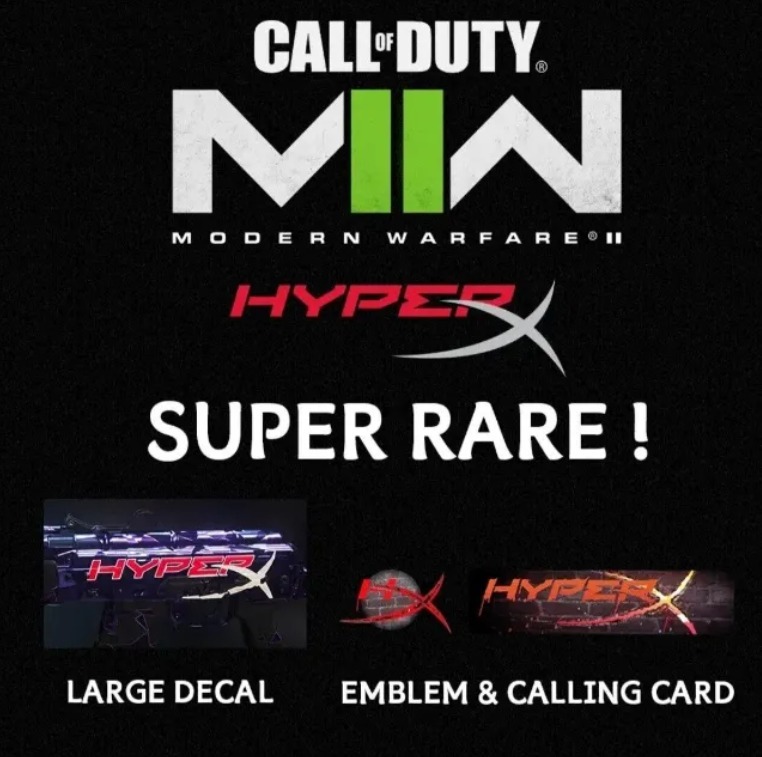 HYPERX COD MW2 CODE (Emblem, Calling Card & Vinyl) Kraków Kup teraz