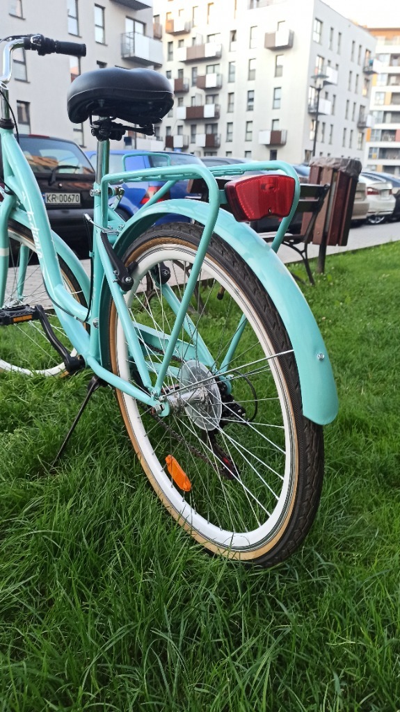 Rower miejski damski błękitny, stan bardzo dobry Kraków