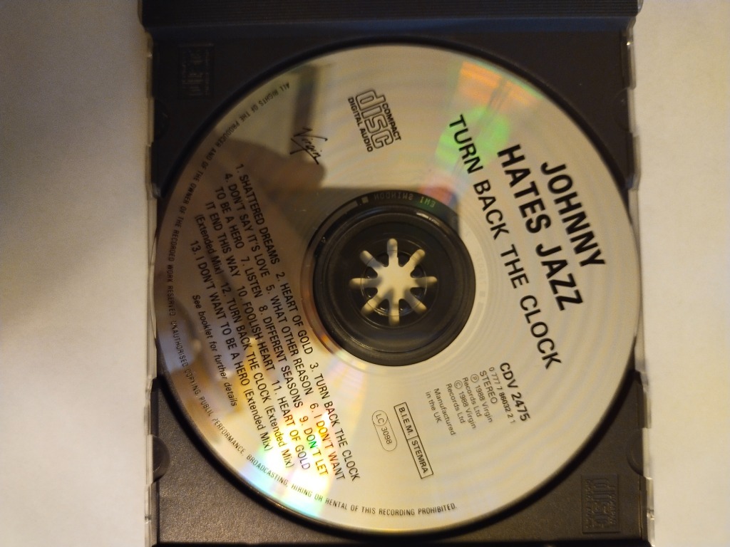CD JOHNNY HATES Jazz turn back the clock Wrocław Licytacja na