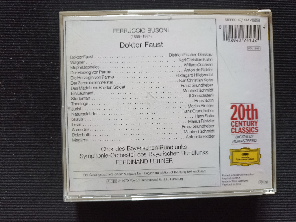 BUSONI Doktor Faust Leitner DGG UNIKAT Okazja Warszawa Kup teraz na