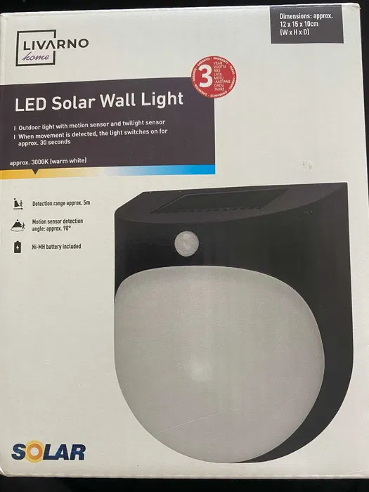 Solarna lampa ścienna LED LIVARNO Solar Wall Light Warszawa Kup