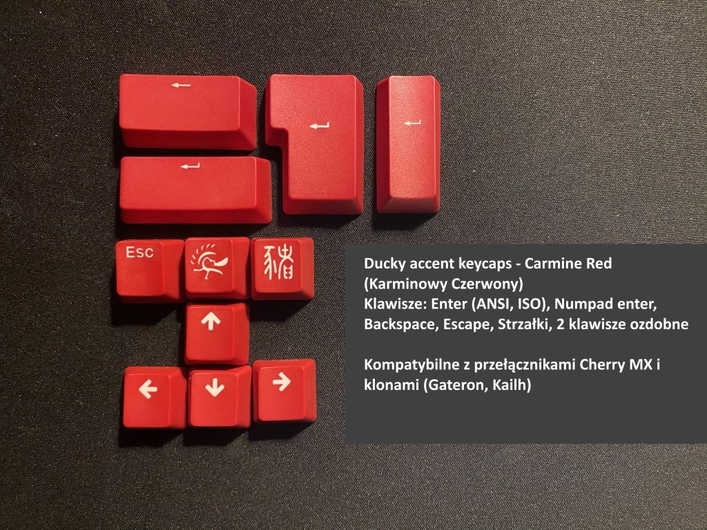 Ducky Carmine Red accent keycaps/klawisze ozdobne Piaseczno Kup