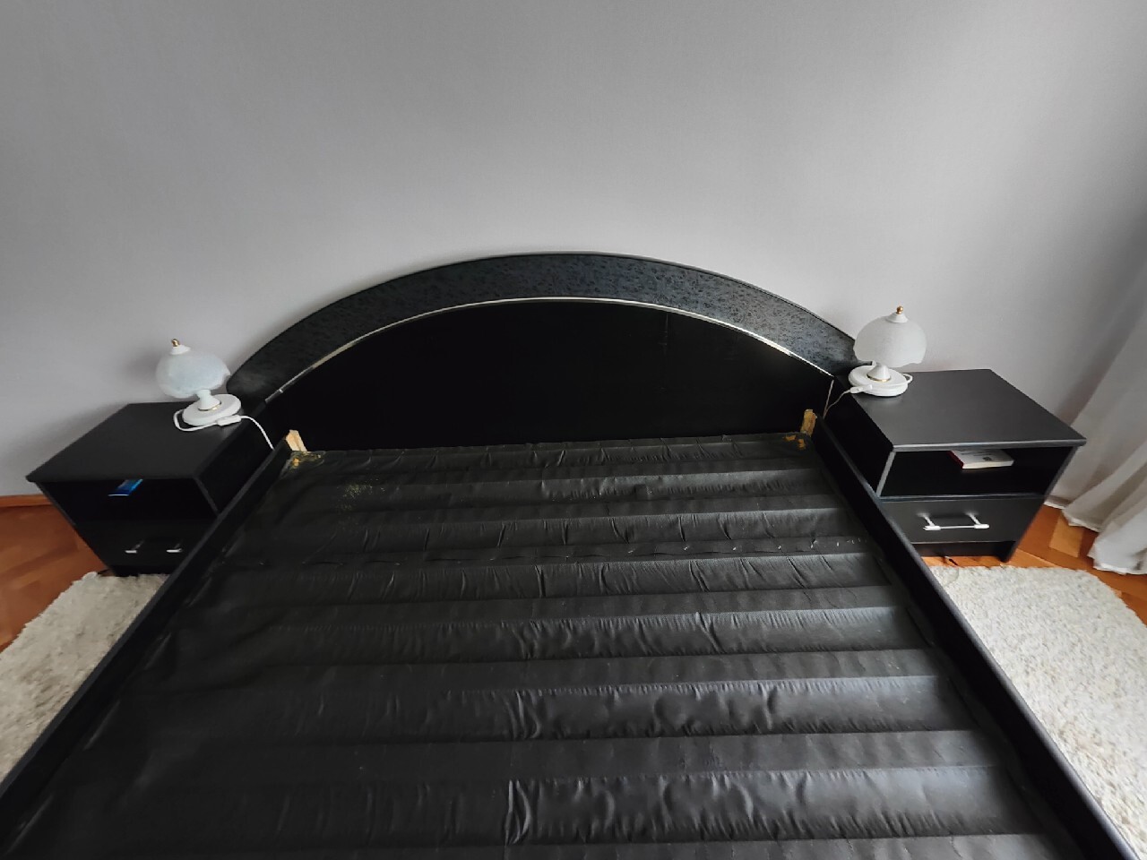 Łóżko 200X180 kolor czarny Lubin Ogłoszenie na Allegro Lokalnie
