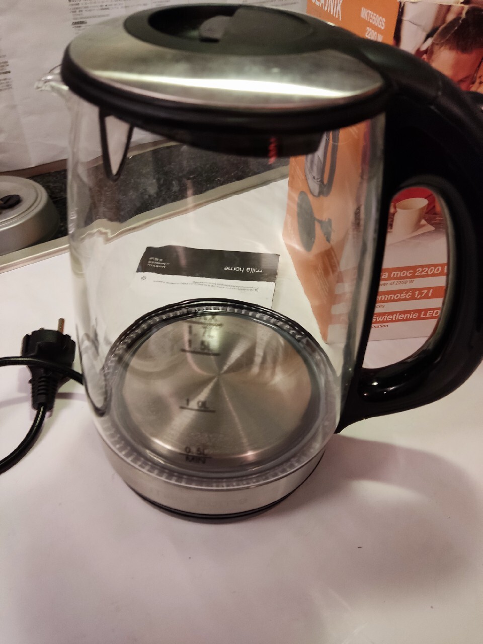 CZAJNIK MILLA HOME MKT550GS (SZKŁOINOX) (1,7L) Sułów Licytacja na Allegro Lokalnie