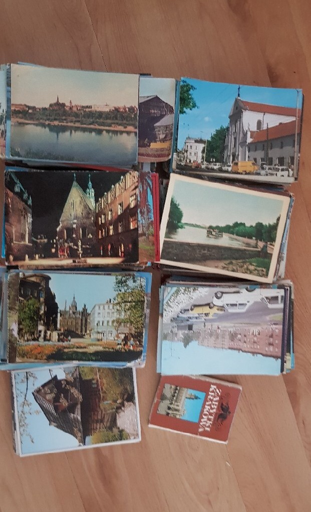Kartki pocztowe z lat 70, 80,90 komplet 630 sztuk