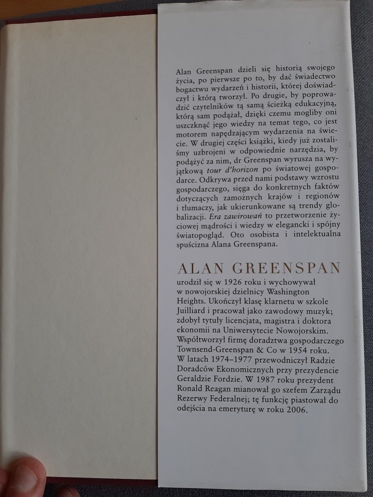 Allan Greenspan. Era zawirowań Wrocław Kup teraz na Allegro Lokalnie