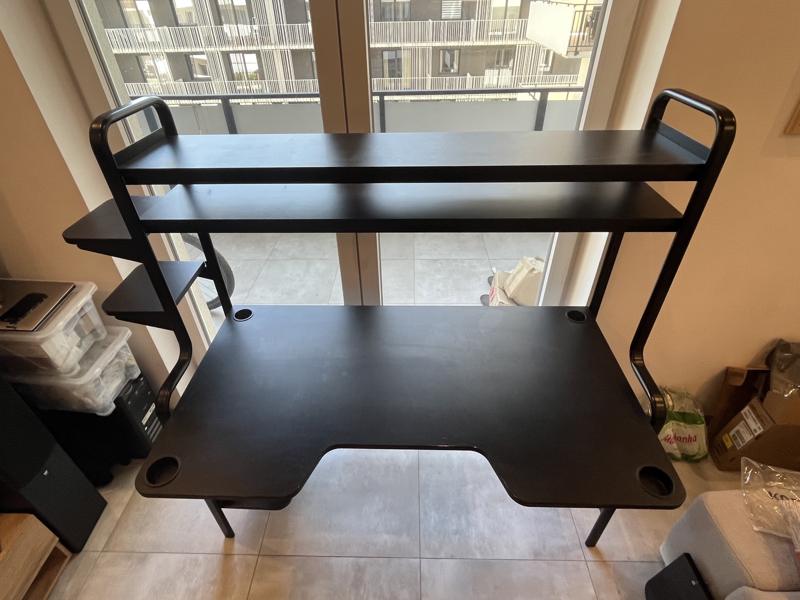 IKEA FREDDE Biurko Gamingowe Czarne Warszawa Ogłoszenie na