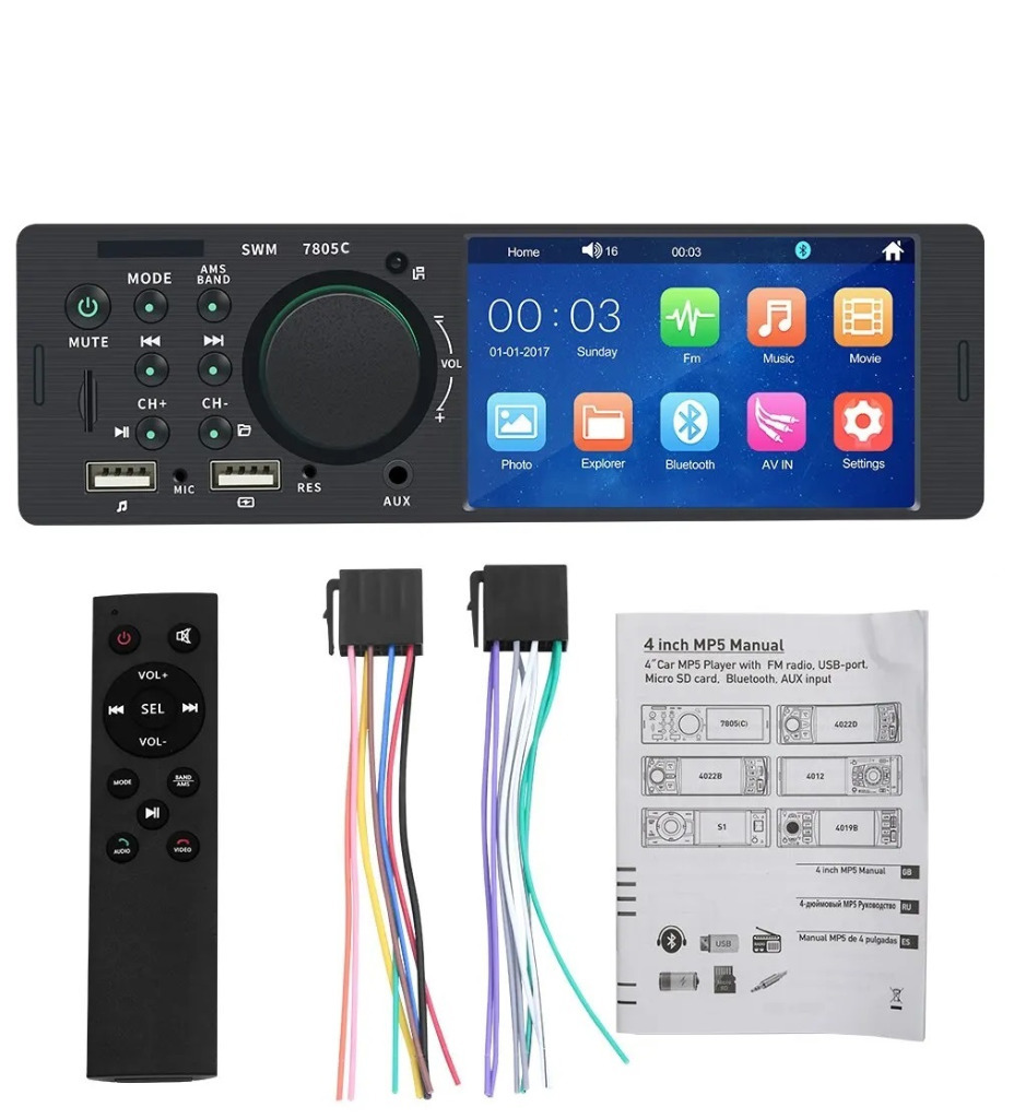 Radio samochodowe z ekranem dotykowym 1-DIN | łódź | Kup teraz na