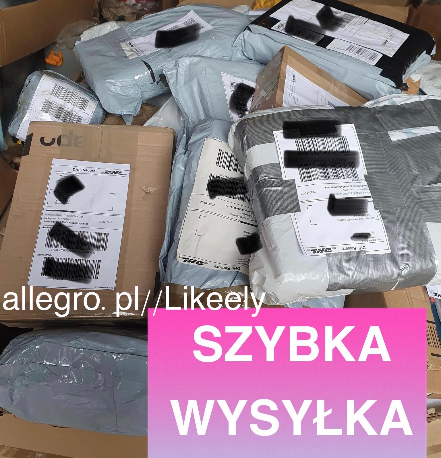 Nieodebrane paczki kurierskie INPOST DPD AMAZON Gdańsk Kup teraz na