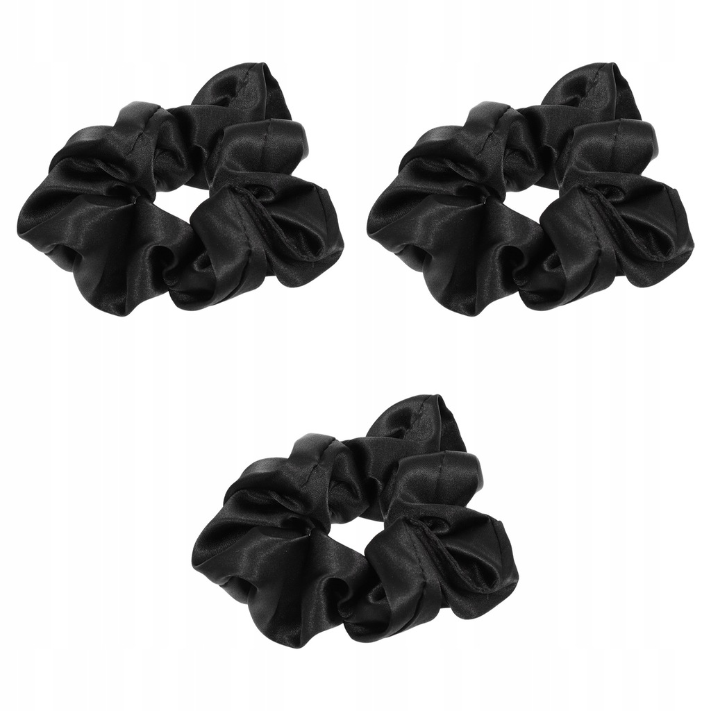 Satin Hair Tie Silk Hair Band Slip Hair Ties 3 Pcs 13384693733 oficjalne archiwum Allegro