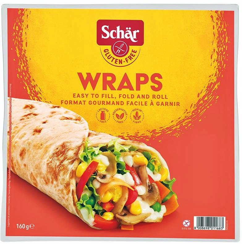 Schar WRAPS TORTILLA Placki KEBAB ROLLO 160g SCHAR 10891390481