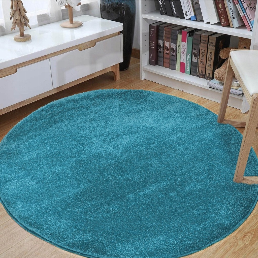 Купить Ковер Portofino ATEST плотный, круглый, синий 160 отзывы, фото