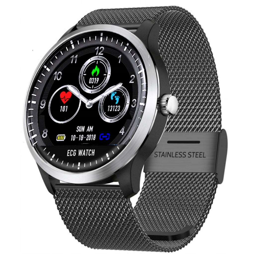 Smartwatch z pomiarem EKG, ciśnienia krwi i tętna 8282913002