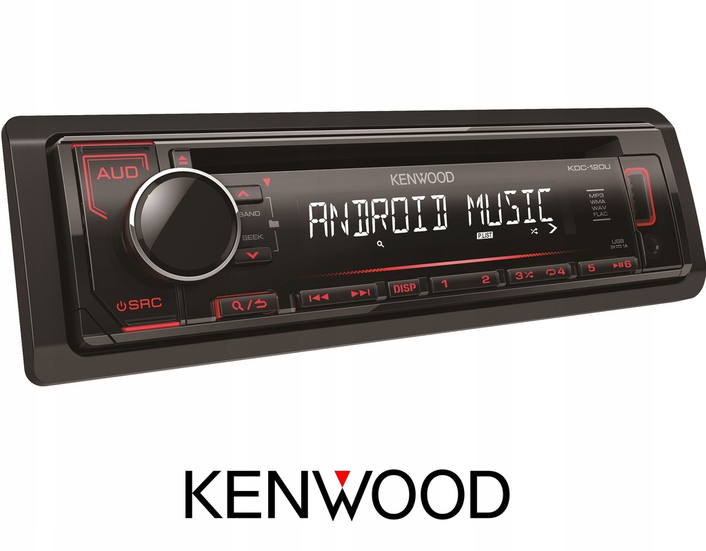 KENWOOD KDC120UR RADIO CD/MP3/USB/AUX CZERWONE