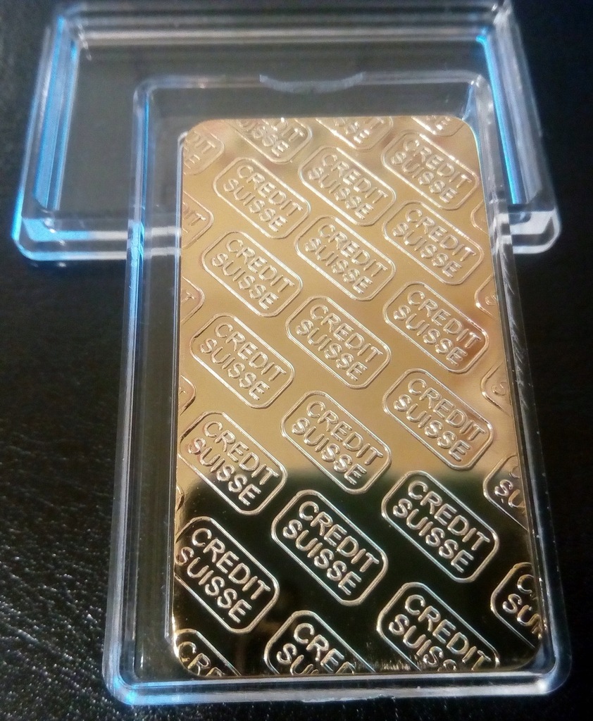ZŁOTA SZTABKA CREDIT SUISSE 999,9 GOLD KOPIA !!! 8815769096