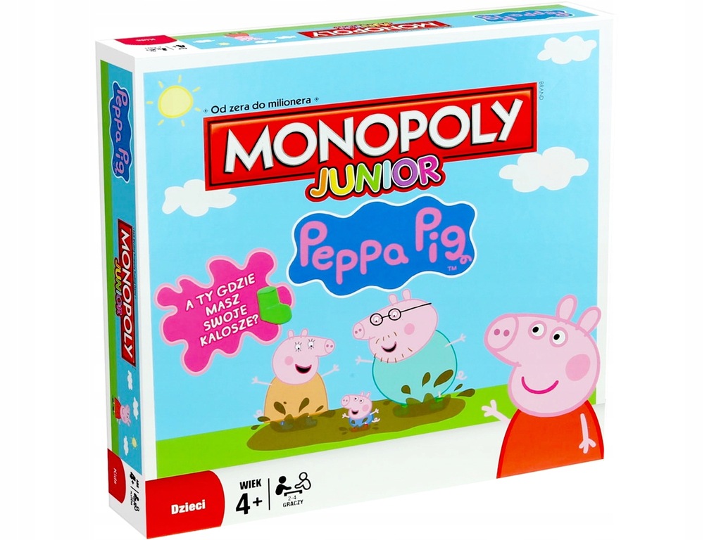 MONOPOLY JUNIOR Świnka Peppa Pig Gra HASBRO 7483366262