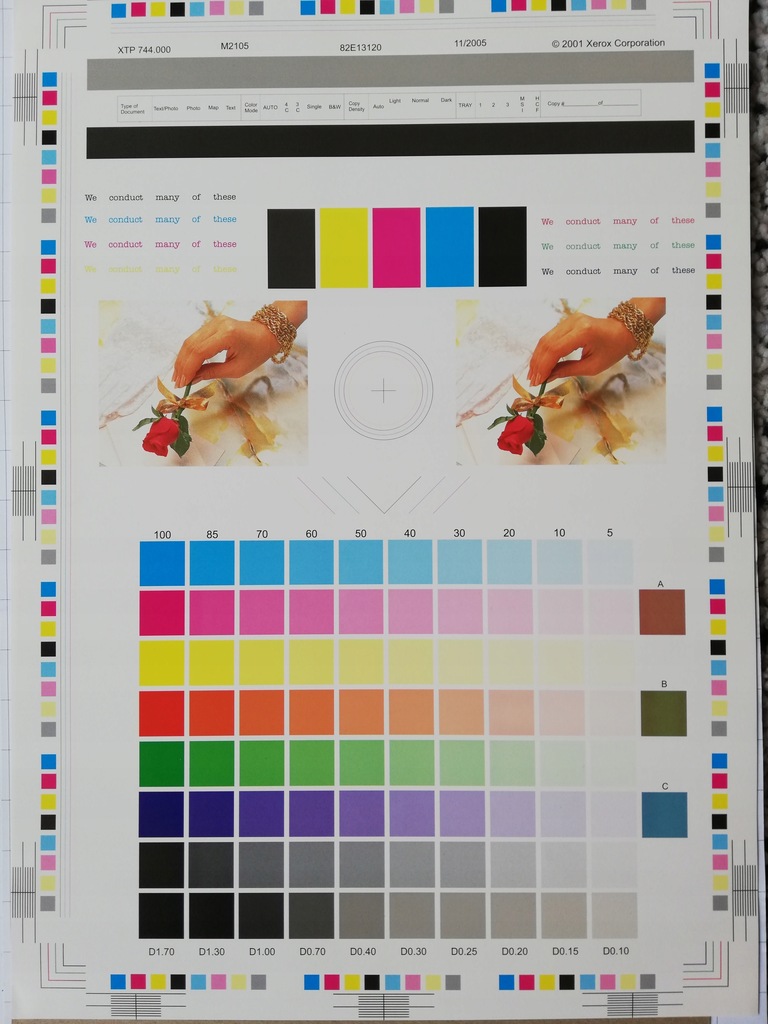 Xerox 82E13120 COLOUR TEST PATTERN 8609191715 oficjalne archiwum