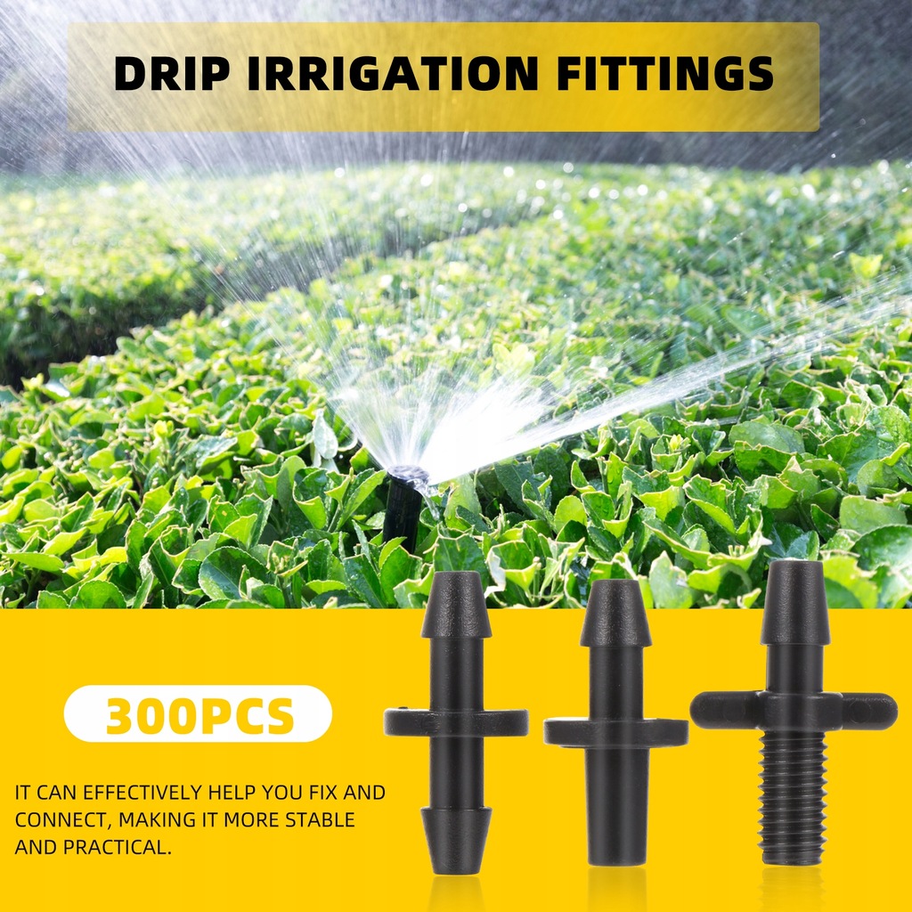 300pcs Drip Irrigation Pipe Couplings Sprinkler Sy 13599331406