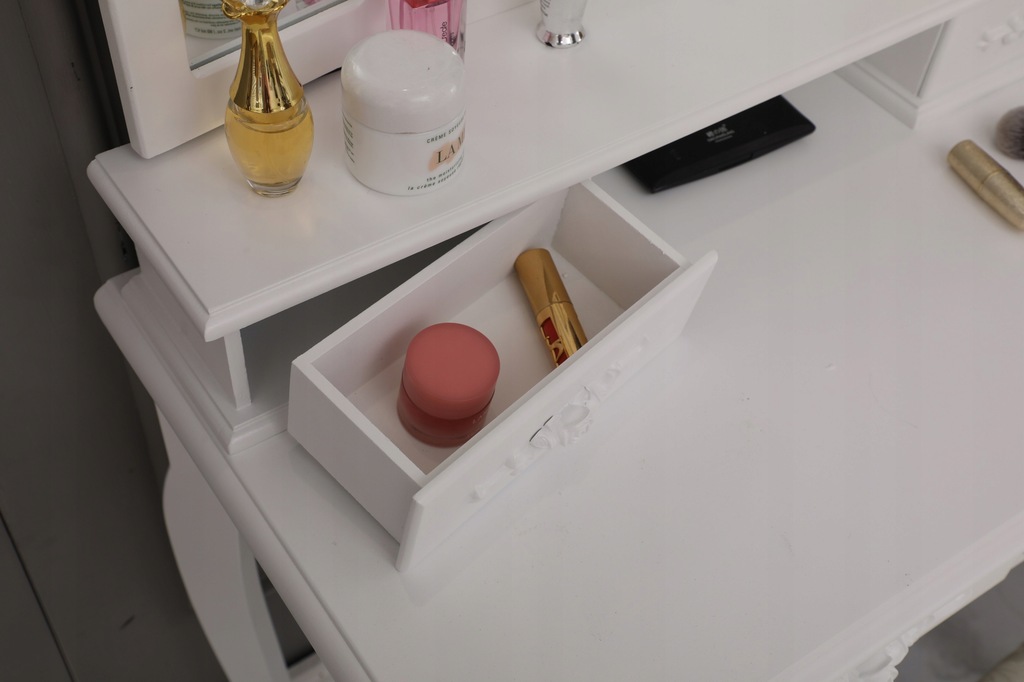 TOALETKA KOSMETYCZNA BIAŁA z 3x LUSTRO +TABORET 7850181434