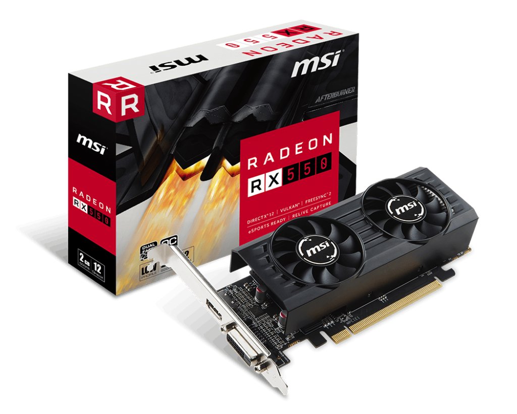 Karta Graficzna MSI Radeon RX 550 2GB LOW PROFILE