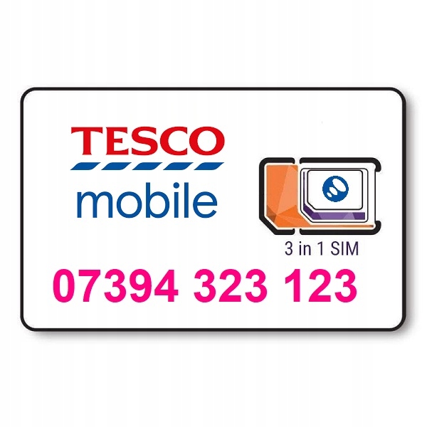 Karta SIM Tesco Mobile UK Micro i Nano SIM 13500741883 oficjalne