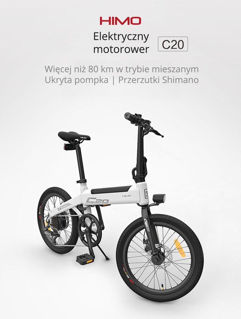 Rower elektryczny Xiaomi HIMO C20 rama 20 cali 20 11040783214 oficjalne archiwum Allegro