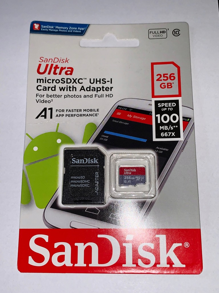 Karta SANDISK ULTRA microSDXC 256GB 100MB/s A1 10