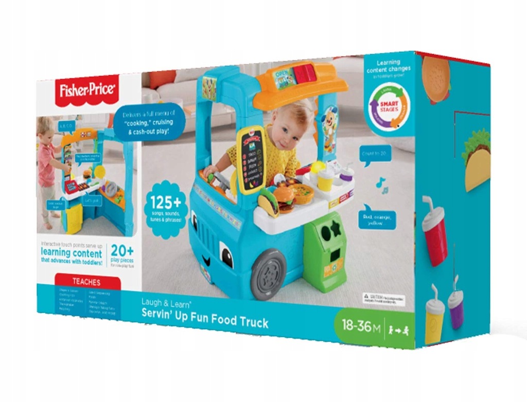 Fisher Price samochód FOOD TRUCK KUCHNIA KASA 24H 8596332082