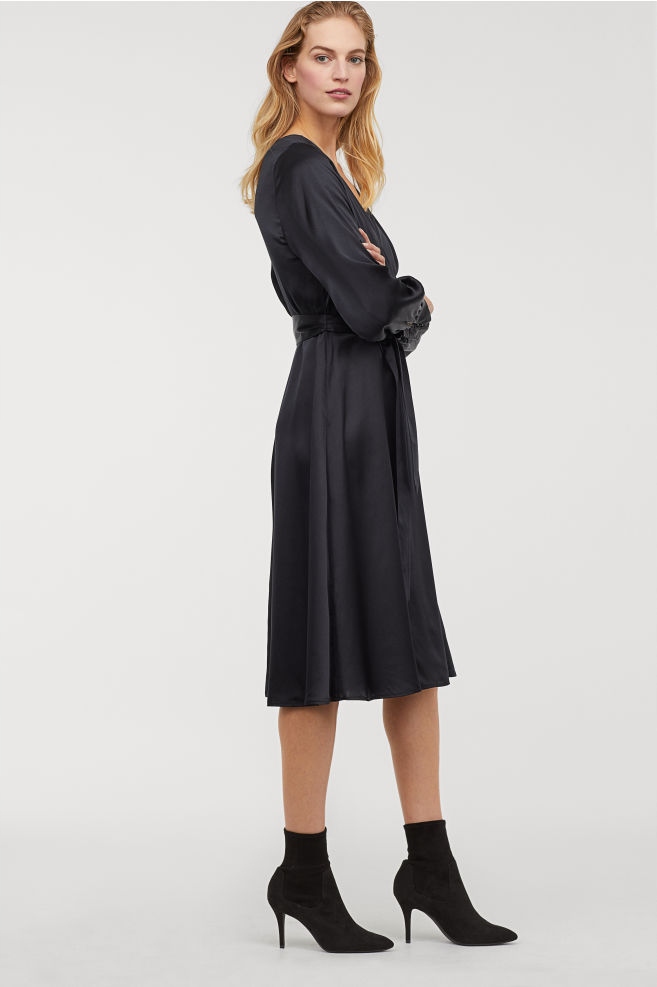 SUKIENKA JEDWABNA CZARNA R.36 H&M PREMIUM 8589609071 oficjalne