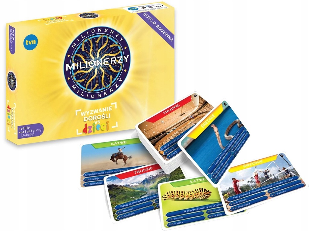 Gra planszowa MILIONERZY WYZWANIE DOROŚLI DZIECI