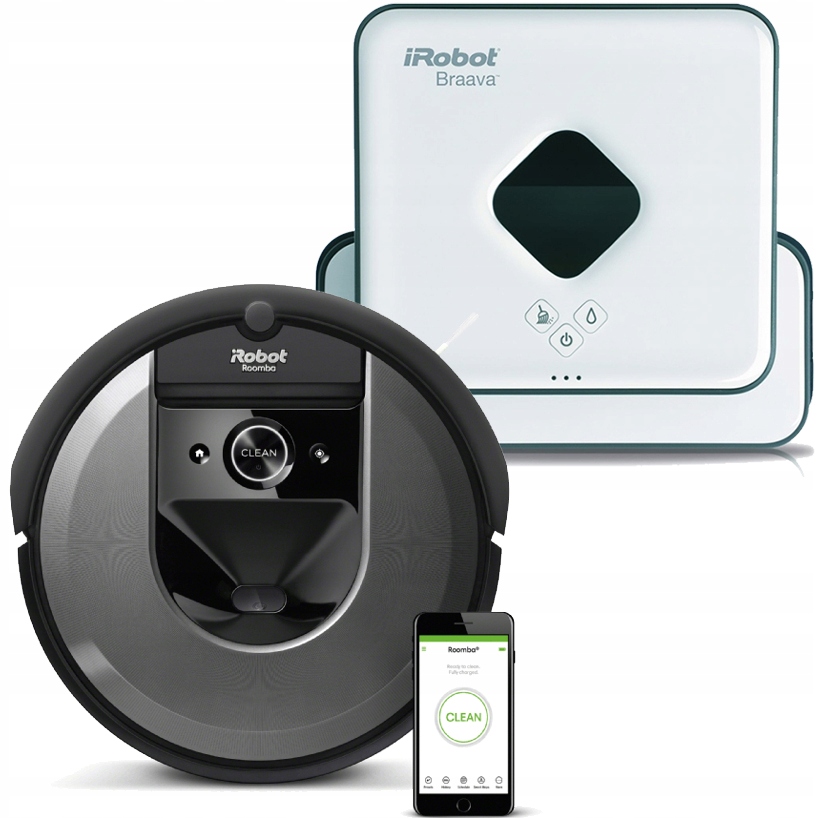 ODKURZACZ iROBOT ROOMBA i7 +MOP iROBOT BRAAVA 390T 8818843711