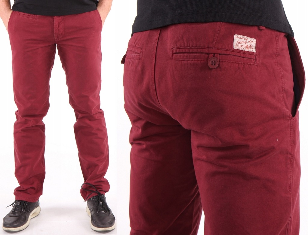 STATE OF ART chino BORDO SPODNIE W34 L34 7893122347 oficjalne