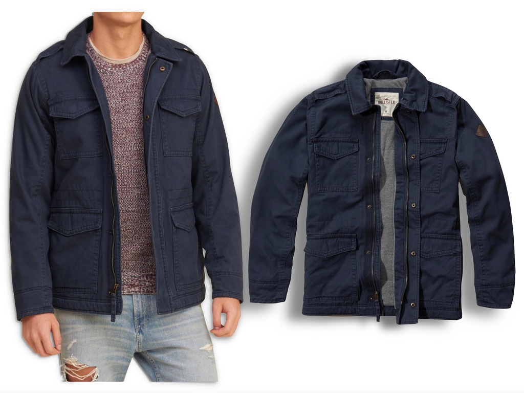 HOLLISTER kurtka męska Military Twill Jacket r. M 7410334093