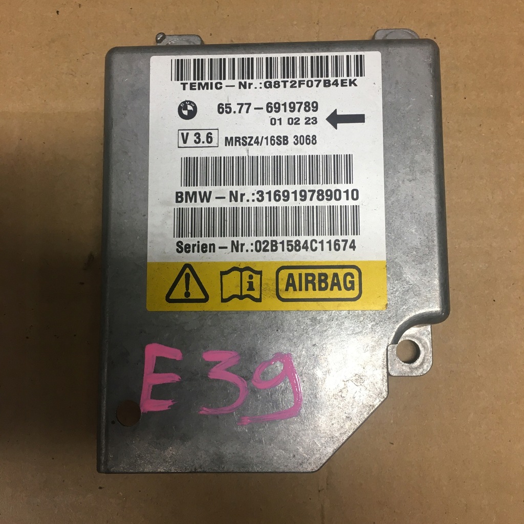 BMW E39 AIRBAG MODUŁ SENSOR PODUSZEK 6919789 11760123829 oficjalne