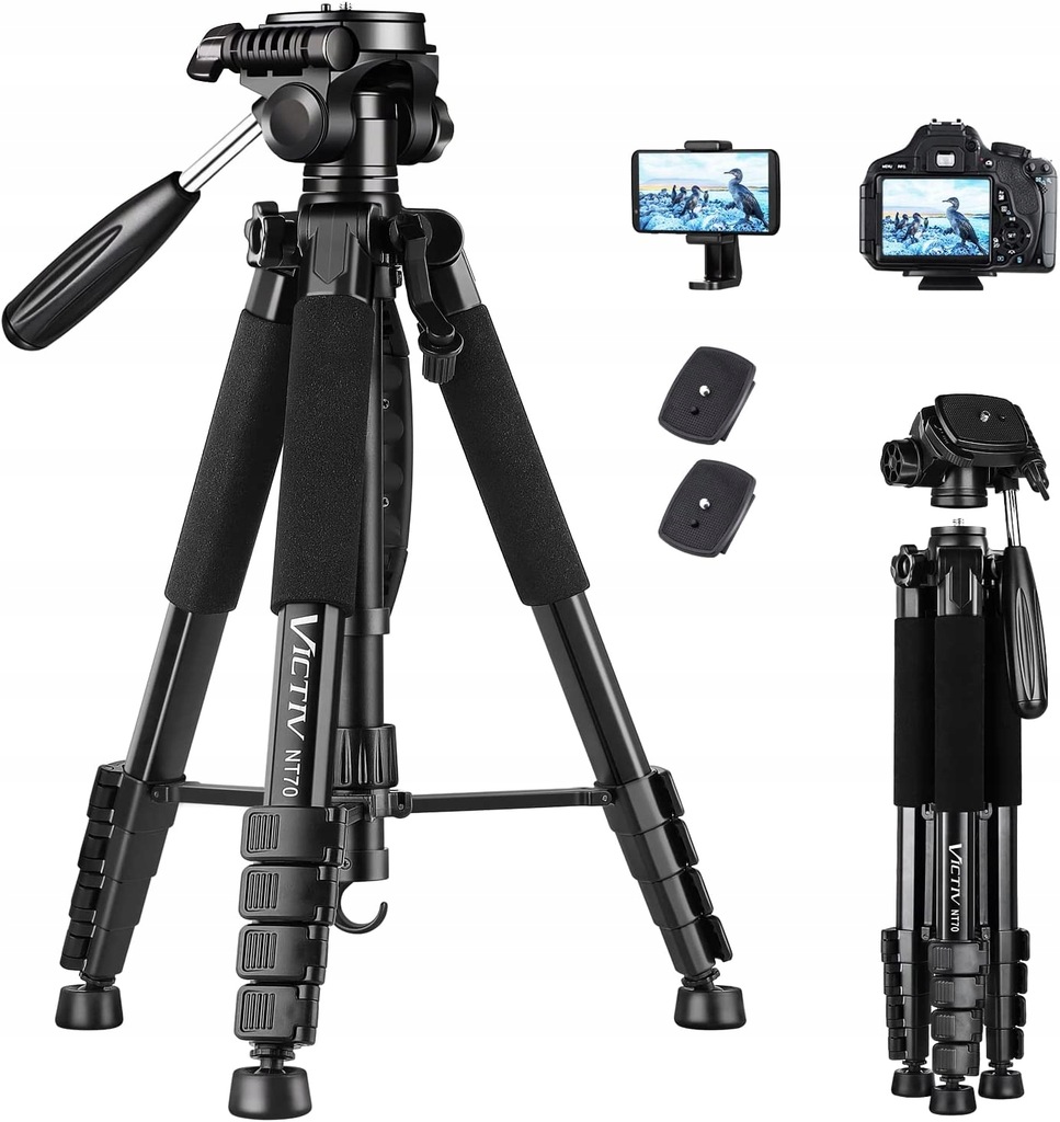 Tripod Victiv NT70 185 cm czarny 13102408029 oficjalne archiwum Allegro
