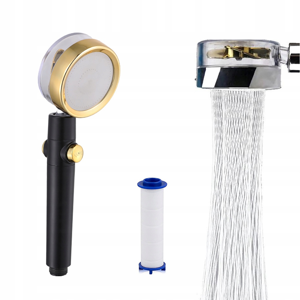 turbine Shower head black 11928532608 oficjalne archiwum Allegro