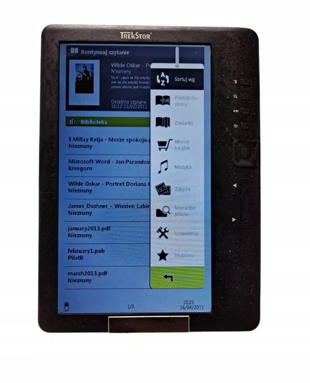 CZYTNIK TREKSTOR EBOOKREADER 3.0 EBR30A 12889558636 oficjalne