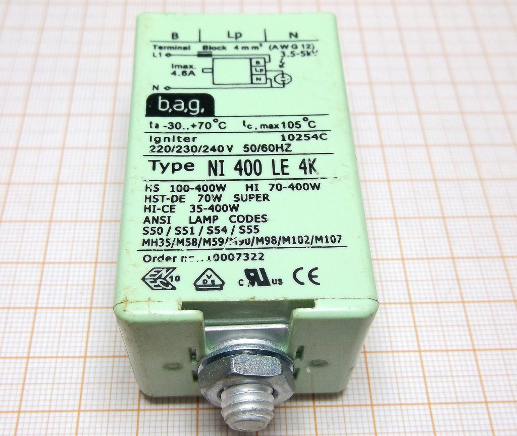 ZAPŁONNIK BAG NI 400 LE4K 70400W [048] 7200884012 oficjalne archiwum Allegro