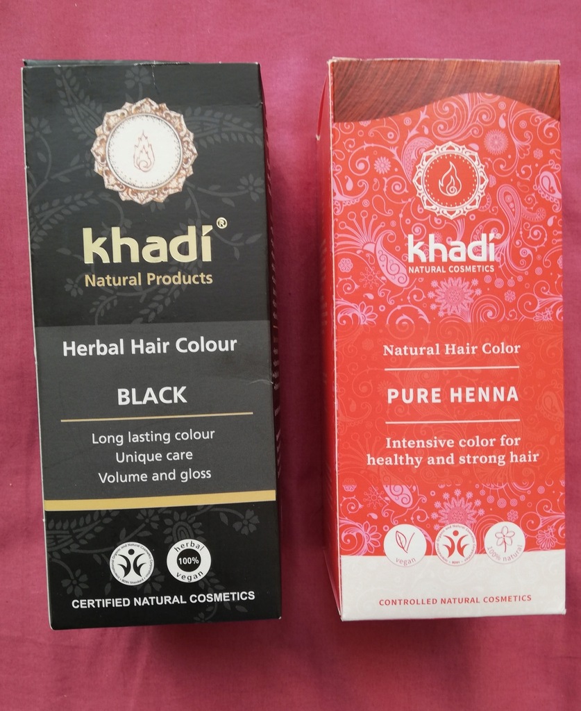 Henna Khadi Czarna + Czerwona na siwe włosy 13129119924 oficjalne