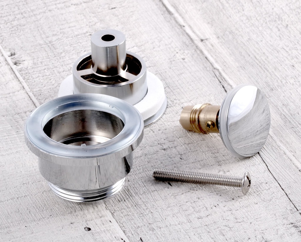 Korek do umywalki stalowy CLICK CLACK z regulacją 6877718946