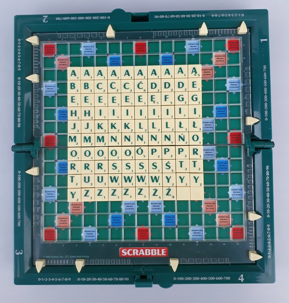 SCRABBLE TRAVEL Mattel 2005 Deluxe podróżne 8367680638 oficjalne