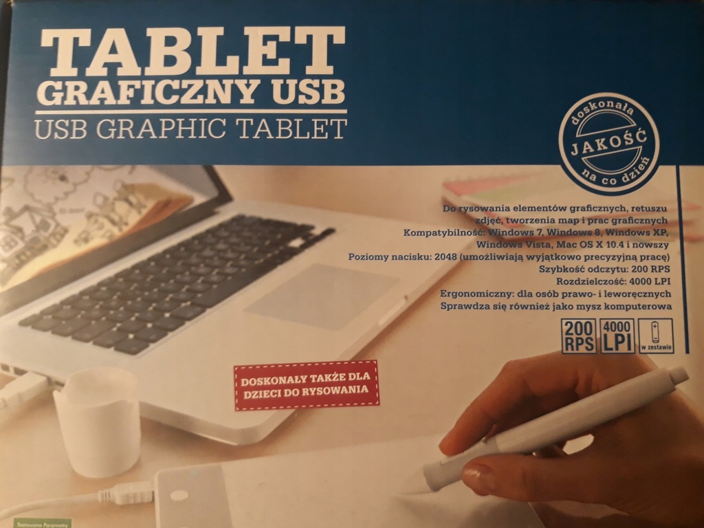 TABLET GRAFICZNY ŁATWE MALOWANIE W PAINT ITP. 7679071772