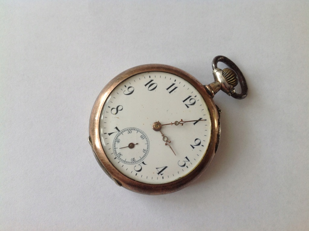 KIESZONKOWY REMONTOIR CYLINDRE 10 RUBIS SREBRNY